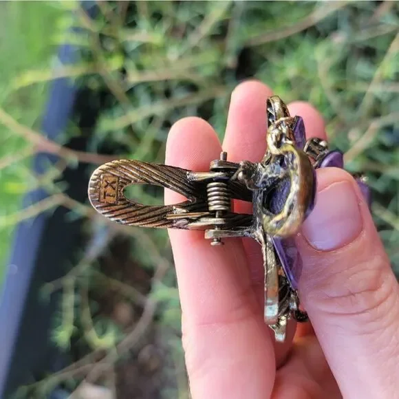 Beautiful Vintage inspired Purple hair accessory - Picture 5 of 15